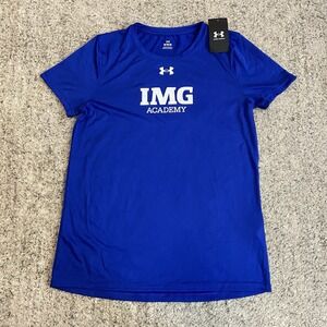 NWT Under Armour Loose IMG ACADEMY Blue Short Sleeve Women's T-Shirt MEDIUM